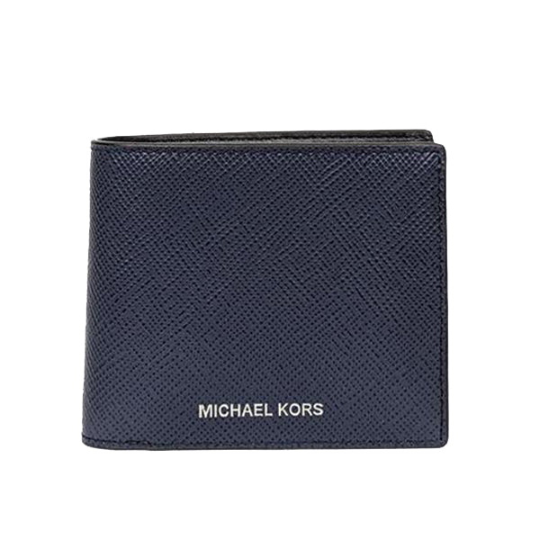 Michael Kors Harrison Leather Billfold Wallet With Passcase Navy 36U9LHRF6L