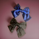 Big Black Bow + Blue Bow Hair Clip Duo Pack - B04