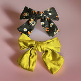 Minnie Mouse Hair Bow Clip Set Black Minnie + Olive Bow (Set of 2) - B09