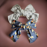 Minnie Mouse Hair Bow Clip Set Blue Minnie + Grey (Set of 2) - B12