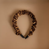 Brown Ruched Non-Slip Hairband - H04