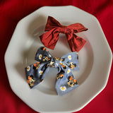 Minnie Mouse Hair Bow Clip Set Blue Minnie + Maroon (Set of 2) - B14