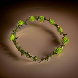 Green Floral Hair Tiara - T02