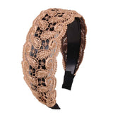 Brown Lace Hairband For Girls - H03