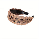 Brown Lace Hairband For Girls - H03