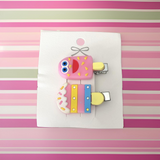 Cute Pink Icecream Pins (Set of 2) - HP-24#04