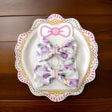 Purple Flower Baby Bow Hair Clip (Set of 2) - HP-25#05