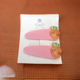 Cute Pink Carrot Baby Hair Clip (Set of 2) - HP-19