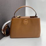 Tory Burch Britten Small Satchel Brown -TB136138